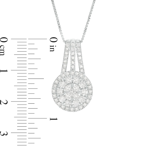 0.95 CT. T.W. Multi-Diamond Pendant in 10K Gold