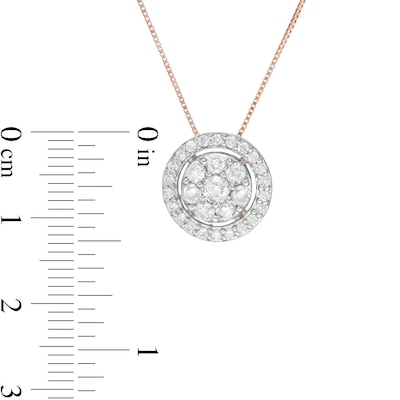 0.69 CT. T.W. Composite Diamond Frame Pendant in 10K Rose Gold