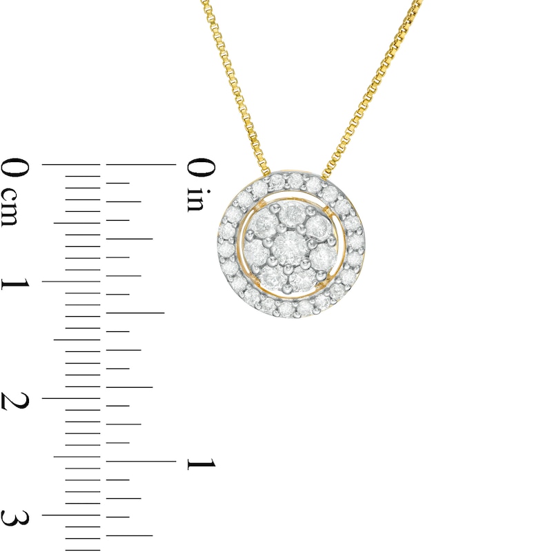 0.69 CT. T.W. Composite Diamond Frame Pendant in 10K Gold