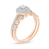 Thumbnail Image 2 of 0.45 CT. T.W. Diamond Double Frame Art Deco Bridal Set in 10K Rose Gold