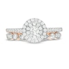 Thumbnail Image 3 of 0.45 CT. T.W. Diamond Double Frame Art Deco Bridal Set in 10K Rose Gold