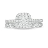 CT. T.W. Composite Cushion-Shaped Diamond Art Deco Bridal Set in 10K Gold