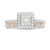 CT. T.W. Composite Square-Shaped Diamond Art Deco Bridal Set in 10K Rose Gold