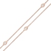 0.23 CT. T.W. Pear-Shaped Diamond Station Double Strand Bracelet in 10K Rose Gold - 7.25"