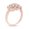 0.37 CT. T.W. Diamond Layered Flower Ring in 10K Rose Gold