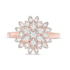 Thumbnail Image 3 of 0.37 CT. T.W. Diamond Layered Flower Ring in 10K Rose Gold