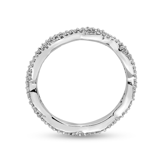 Stackable Expressions™ 0.24 CT. T.W. Diamond Twist Band in Sterling Silver