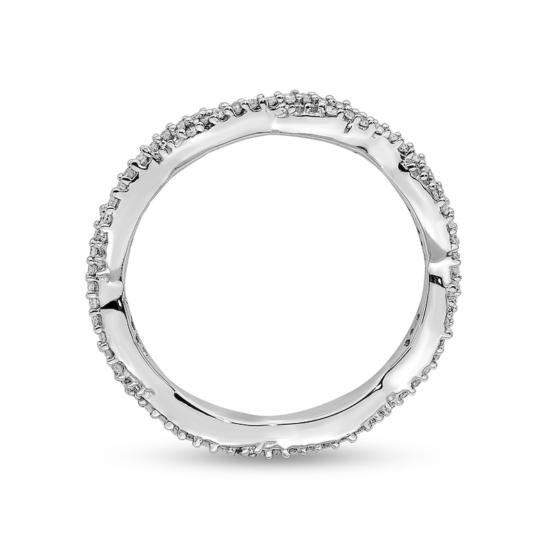 Stackable Expressions™ 0.24 CT. T.W. Diamond Twist Band in Sterling Silver|Peoples Jewellers