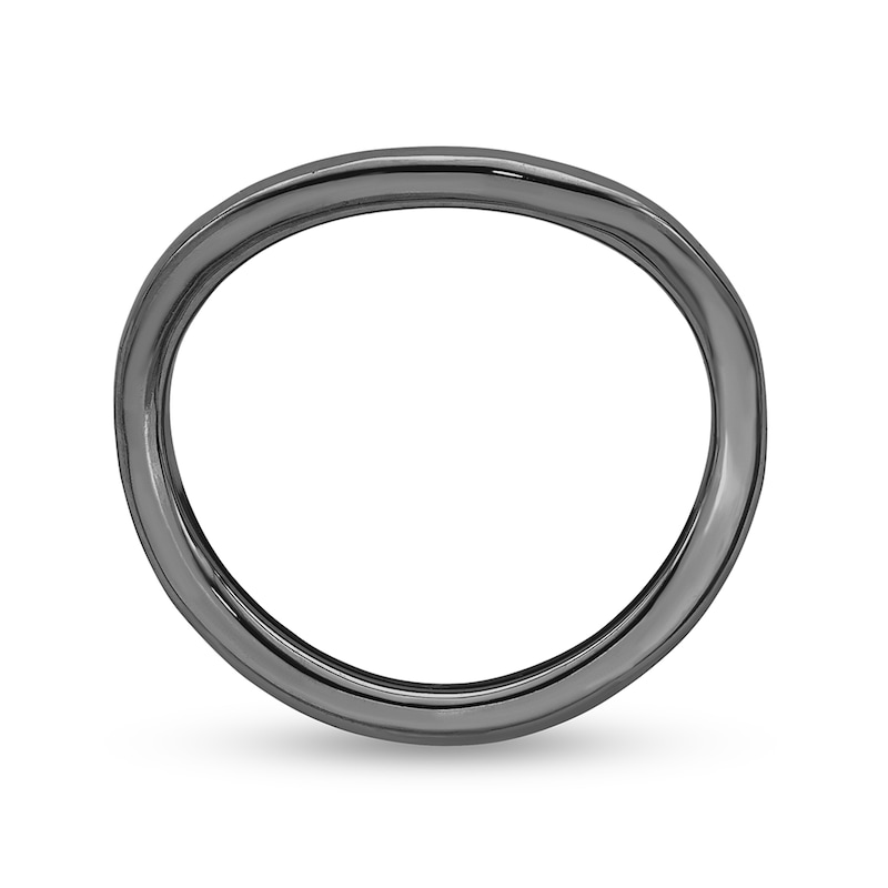 Stackable Expressions™ 1.5mm Wave Band in Sterling Silver with Black Ruthenium|Peoples Jewellers