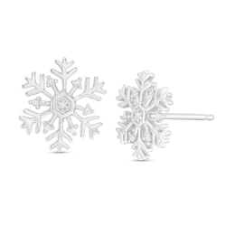 0.05 CT. T.W. Diamond Snowflake Stud Earrings in Sterling Silver