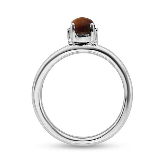 Stackable Expressions™ 5.0mm Tiger's Eye Ring in Sterling Silver