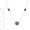 Thumbnail Image 2 of 1.29 CT. T.W. Enhanced Black and White Diamond Frame Station Necklace in 10K White Gold and Black Rhodium