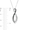 Thumbnail Image 2 of 0.29 CT. T.W. Journey Diamond Infinity Pendant in 10K White Gold and Black Rhodium