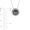 2.69 CT. T.W. Enhanced Black and White Diamond Frame Pendant in 10K White Gold with Black Rhodium