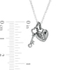 Thumbnail Image 2 of Diamond Accent Heart Lock and Key Pendant in Sterling Silver with Black Rhodium