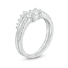 Thumbnail Image 2 of Marquise Lab-Created White Sapphire Crown Bridal Set in Sterling Silver