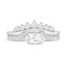 Thumbnail Image 3 of Marquise Lab-Created White Sapphire Crown Bridal Set in Sterling Silver