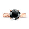 Thumbnail Image 3 of 3.00 CT. Black Diamond Solitaire Engagement Ring in 10K Rose Gold