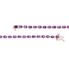 Thumbnail Image 2 of Oval Amethyst and White Topaz Bracelet in 14K Rose Gold Over Silver - 7.25"