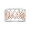 0.37 CT. T.W. Diamond Interlocking Rhombus Ring in 10K Two-Tone Gold