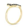 Thumbnail Image 2 of 0.23 CT. T.W. Black Diamond Curve Bypass Ring in 10K Gold