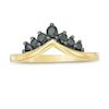 Thumbnail Image 3 of 0.23 CT. T.W. Black Diamond Chevron Ring in 10K Gold