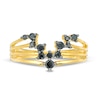 0.23 CT. T.W. Black Diamond Multi-Row "V" Split Shank Ring in 10K Gold