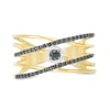 Thumbnail Image 3 of 0.29 CT. T.W. Enhanced Black and White Diamond Frame Orbit Ring in 10K Gold