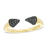 0.18 CT. T.W. Black Diamond Spike Open Shank Ring in 10K Gold