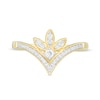 Thumbnail Image 3 of 0.147 CT. T.W. Diamond Chevron Marquise Ring in 10K Gold