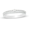 Thumbnail Image 0 of 0.18 CT. T.W. Oval Diamond Double Row Anniversary Band in 14K White Gold