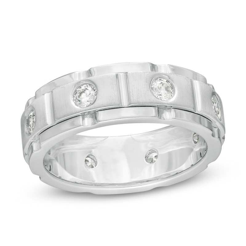 Men's 0.50 CT. T.W. Diamond Band in 10K White Gold|Peoples Jewellers