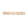 Thumbnail Image 4 of 0.06 CT. T.W. Diamond Five Stone Sideways Teardrop Frame Wedding Band in 10K Rose Gold