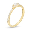 Thumbnail Image 2 of 0.23 CT. T.W. Marquise Diamond Sideways Frame Engagement Ring in 10K Gold