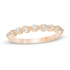 0.30 CT. T.W. Diamond Wavy Ribbon Wedding Band in 10K Rose Gold