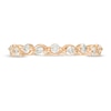 Thumbnail Image 3 of 0.30 CT. T.W. Diamond Wavy Ribbon Wedding Band in 10K Rose Gold