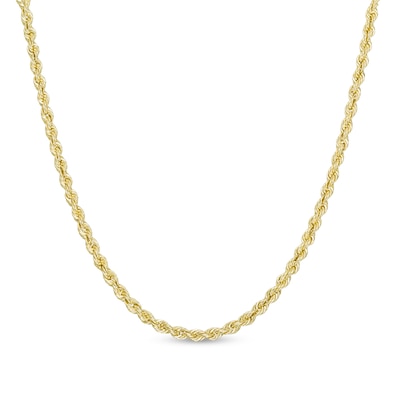 Gauge Glitter Rope Chain Necklace in Hollow 14K Gold