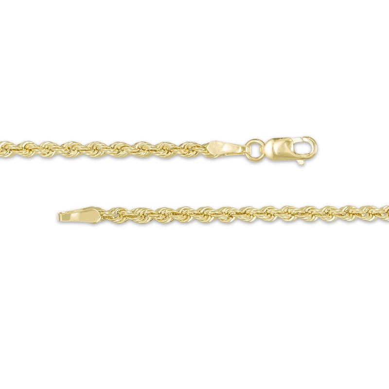 Gauge Glitter Rope Chain Necklace in Hollow 14K Gold