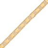 Thumbnail Image 0 of Bar and Beaded Link Rope Chain Border Bracelet in 10K Gold - 7.5"