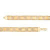 Thumbnail Image 2 of Bar and Beaded Link Rope Chain Border Bracelet in 10K Gold - 7.5"