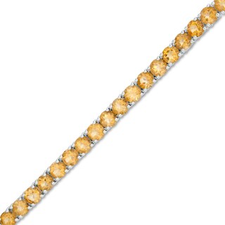 4.0mm Citrine Tennis Bracelet in Sterling Silver