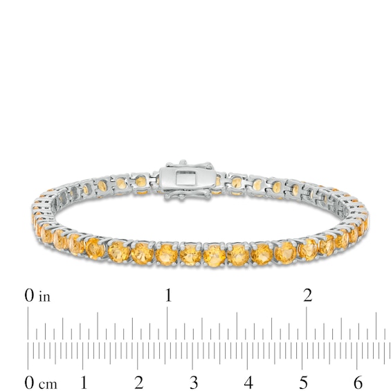 4.0mm Citrine Tennis Bracelet in Sterling Silver