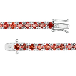 4.0mm Garnet Tennis Bracelet in Sterling Silver