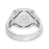Thumbnail Image 2 of Vera Wang Men 0.04 CT. T.W. Diamond Etched Chevron Signet Ring in Sterling Silver