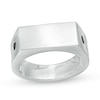 Thumbnail Image 0 of Vera Wang Men 0.145 CT. T.W. Black Diamond Bar Ring in Sterling Silver