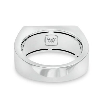 Vera Wang Men 0.145 CT. T.W. Black Diamond Bar Ring in Sterling Silver