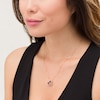 0.18 CT. T.W. Black Diamond Tilted Heart Outline Pendant in 10K Rose Gold