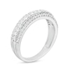 0.45 CT. T.W. Diamond Triple-Row Band in 10K White Gold