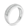 0.29 CT. T.W. Diamond Multi-Row Vintage-Style Band in 10K Gold