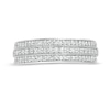 0.29 CT. T.W. Diamond Multi-Row Vintage-Style Band in 10K Gold